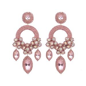 Pink statement earrings